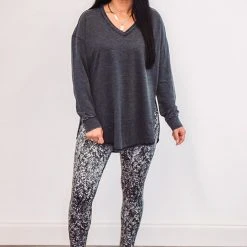 Z Supply Washed Black V Neck Weekender Ladies'