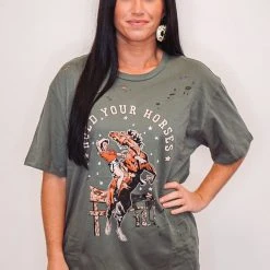 Purple Door Boutique Hold Your Horses Graphic Tee