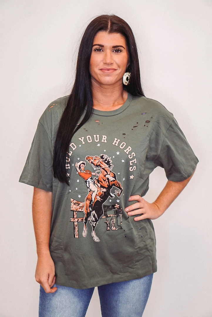 Purple Door Boutique Hold Your Horses Graphic Tee 1 Purple Door Boutique Hold Your Horses Graphic Tee